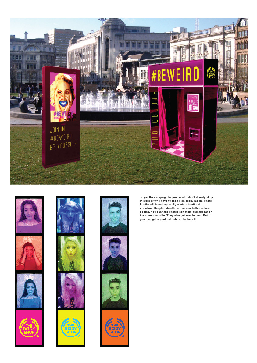 poster BodyShop design D&AD digital interactive colour collage neon app