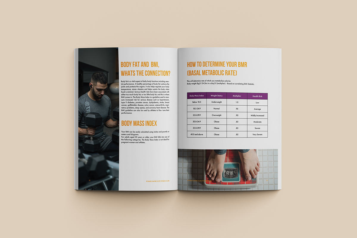 brand identity editorial fitness FITNESS MANUAL InDesign Layout magazine print