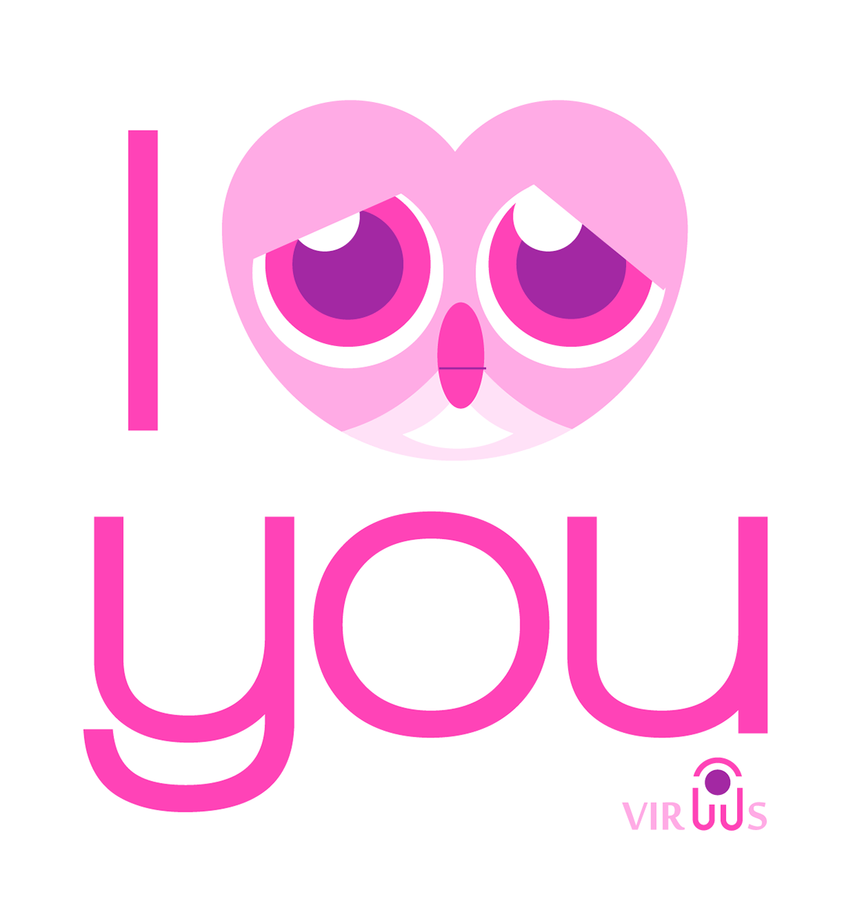 i owl you owl i love you cute pink heart