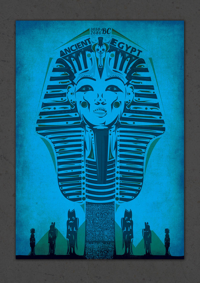 egypt egyptian poster ILLUSTRATION  cool pyramids vector art