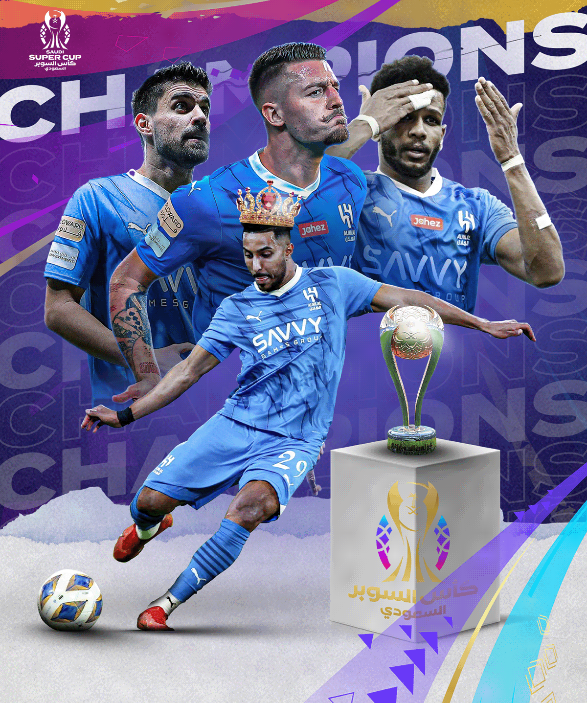 Al-Hilal FC football soccer Sports Design graphic champions league design Champions sports Social media post
