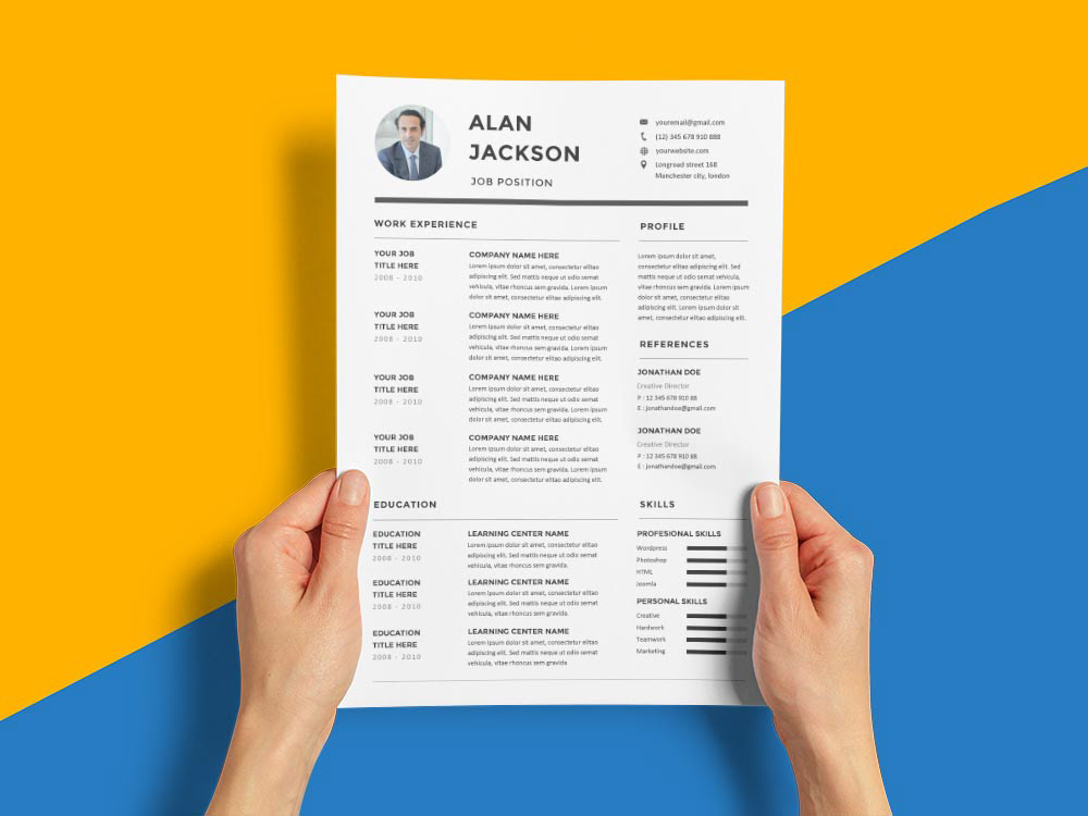 Autocad Designer Autocad Designer Resume Creative Resume Curriculum Vitae CV template Resume resume design resume template template