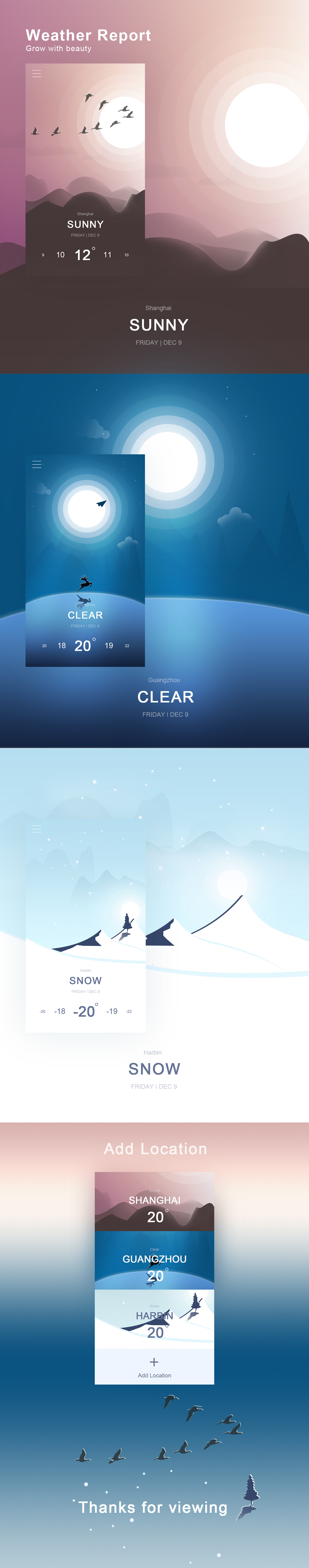 weather report ILLUSTRATION  application app UI user interface ux