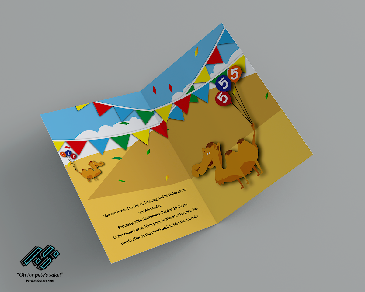 christening Invitation petesakedesigns camel park camel ILLUSTRATION  newsletter campaign Email HTML