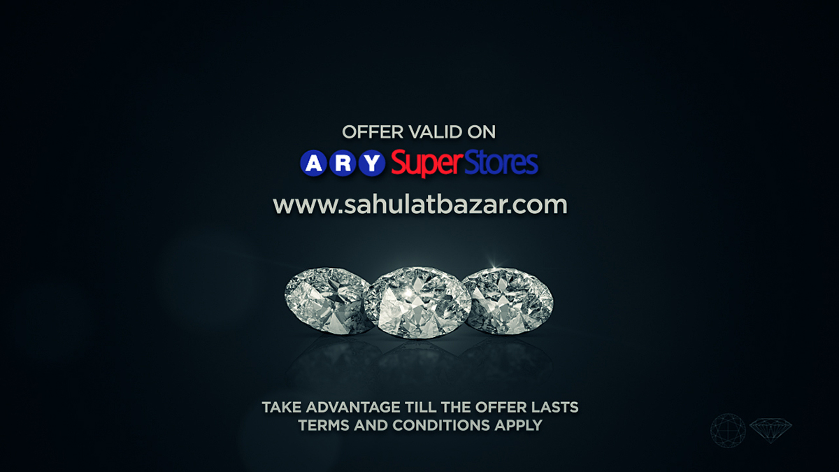 ARY arycard arysahulatbazar diamond  commercial ad advert luxury jewelry motion typo
