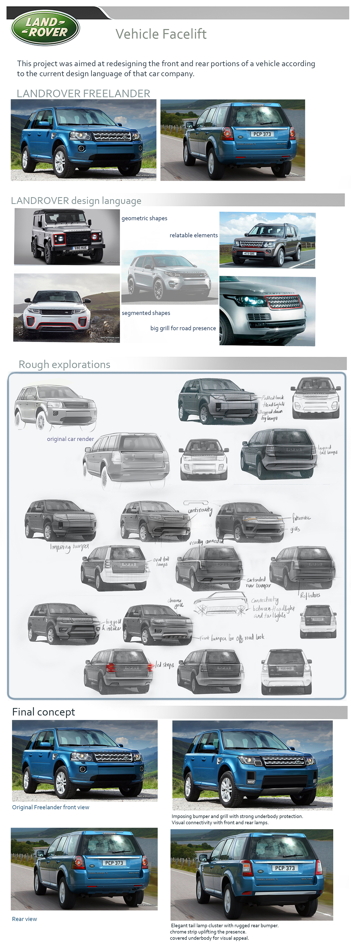 facelift Land Rover transport design bumper Freelander