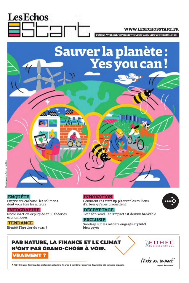 ecologie editorial Editorial Illustration futur durable Green Energy Illustration presse Les Echos presse Sustainability