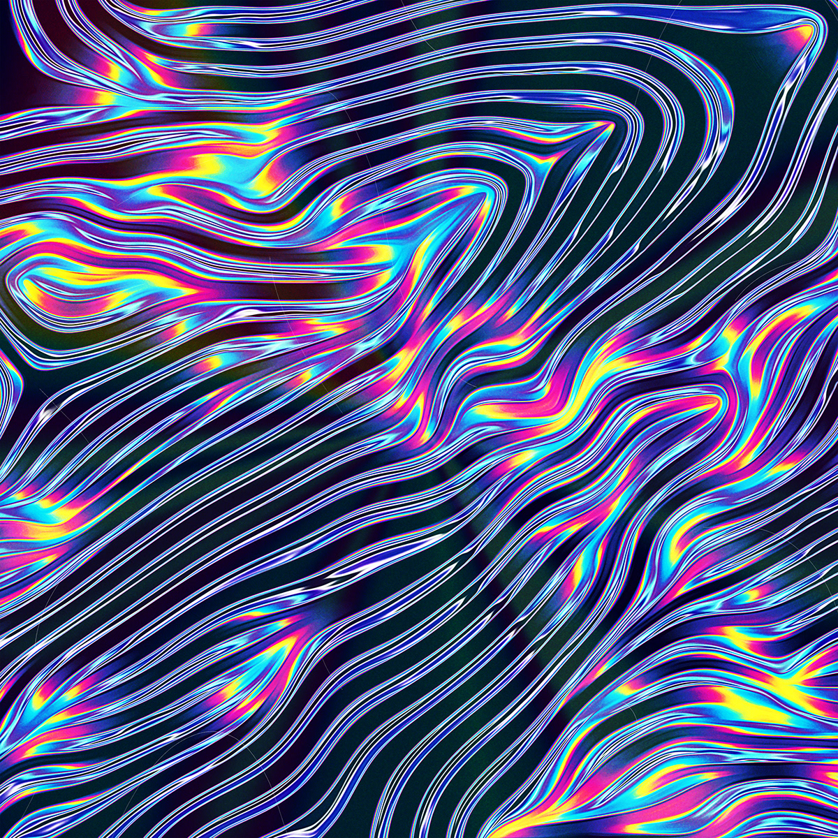 Iridescence gradient light color experiment digital RGB abstract texture study