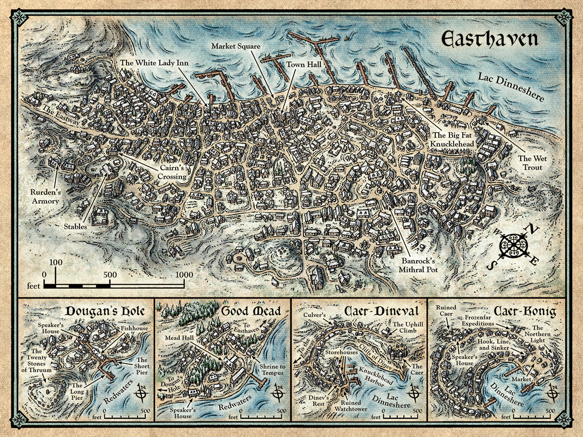 Adobe Portfolio city map cartography book illustration Game Art fantasy map Literary Map digital illustration Fictional Map Game Map environmental illustration