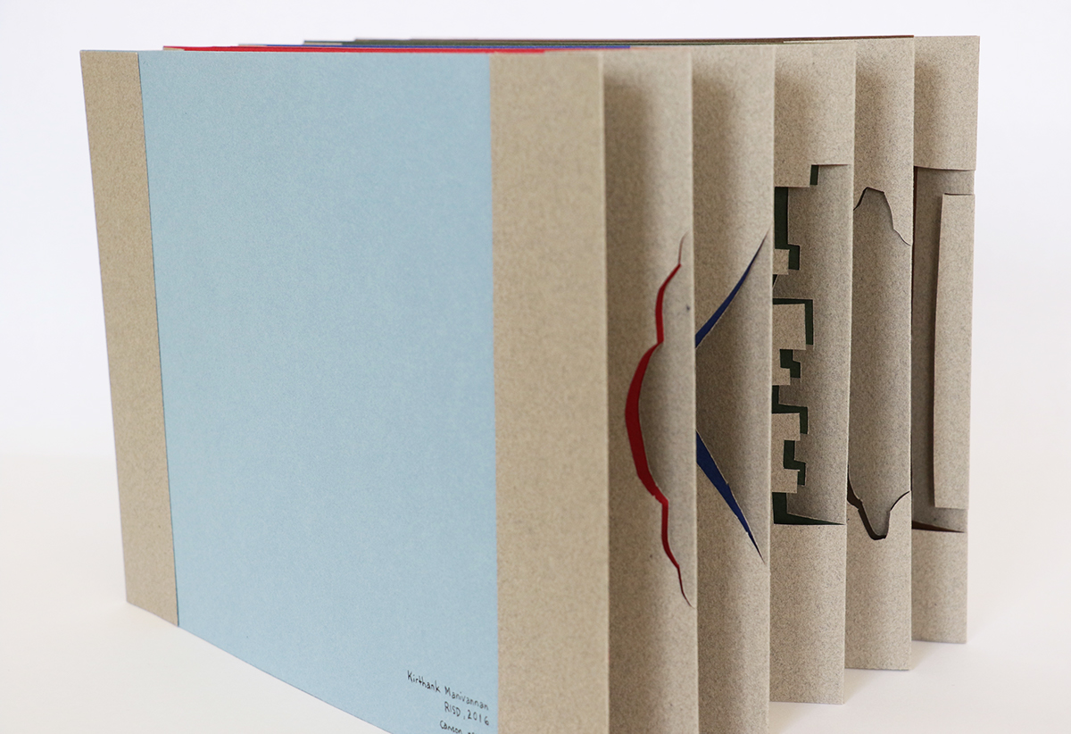 RISD GD sophomore book structures tunnel book mt. fuji view 3D