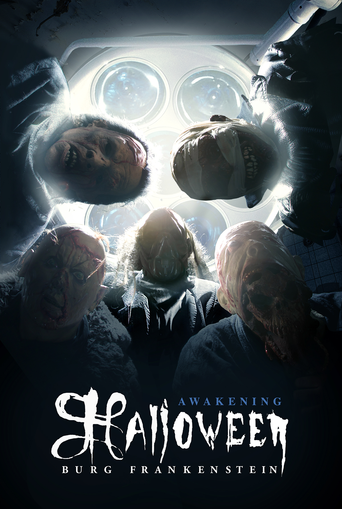 Halloween frankenstein illusion horror optical illusion Sven Sauer skull skull illusion poster festival