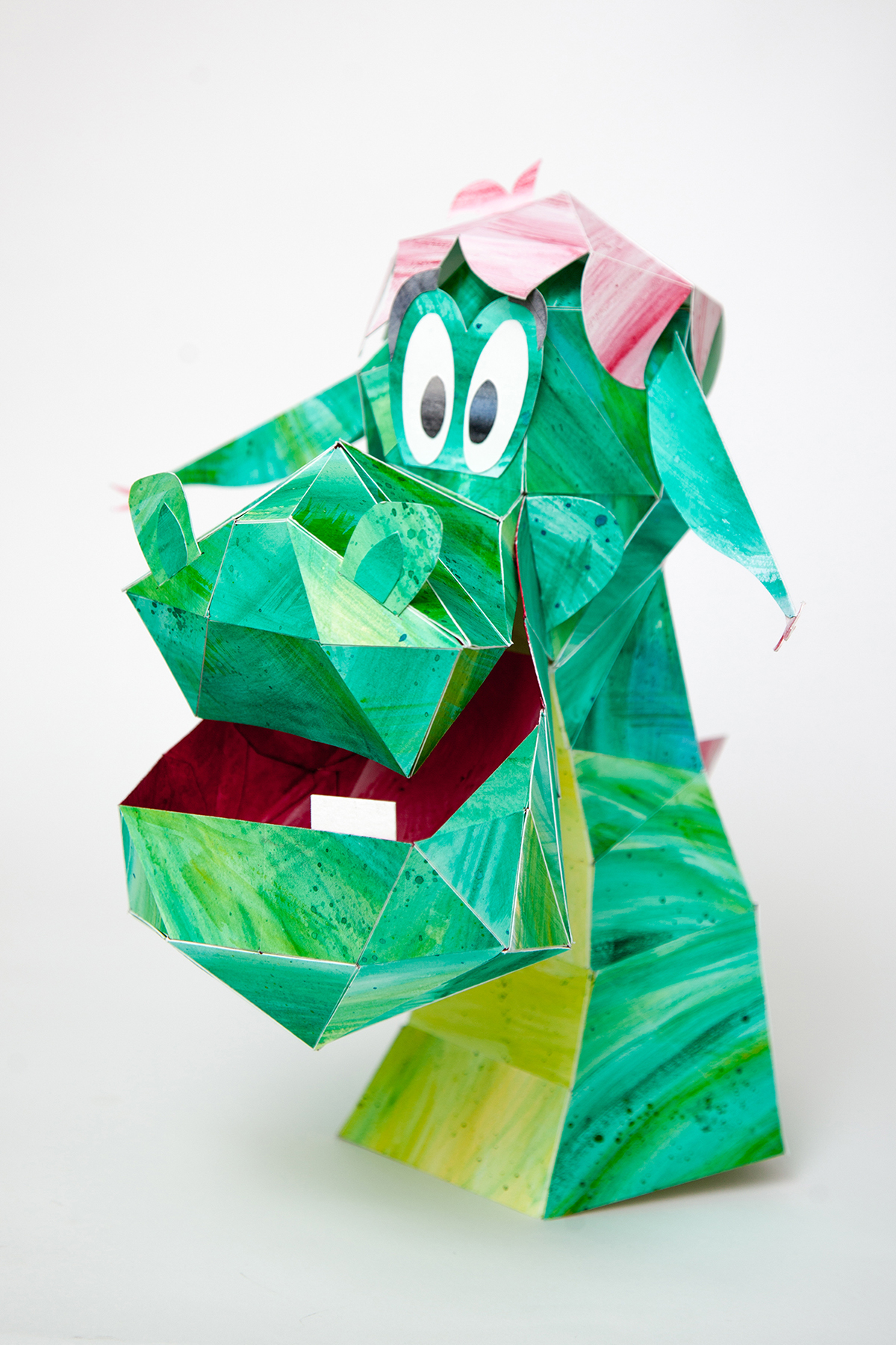 goofy disney paper sculpture paper craft paper toy watercolor elliott pete's dragon