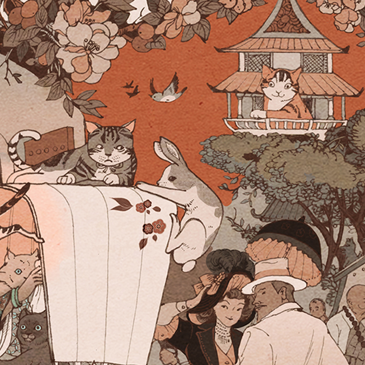 张文绮，插画，民国，旗袍，上海，复古，illustraion