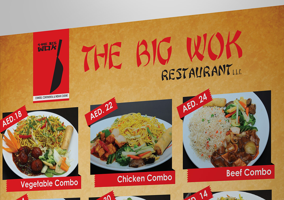 The big wok restaurants dubai brochure leaf