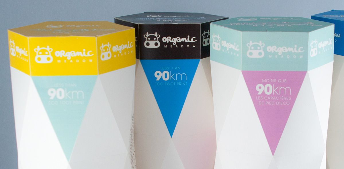 milk Packaging organic Sustainable eco-friendly re-branding Organic Meadow