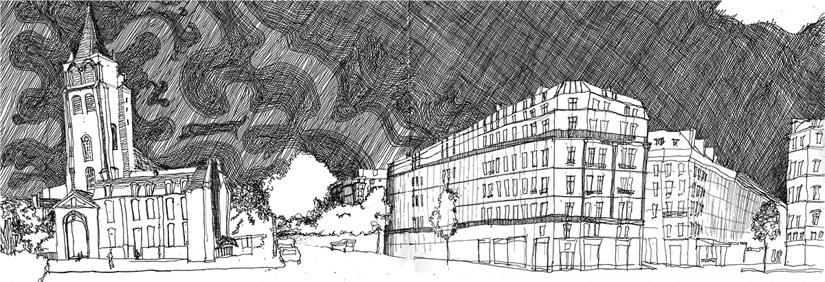 Paris Drawing Urban sketching