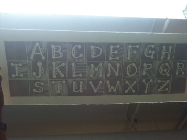 printmaking  typography pangrams alphabet letters