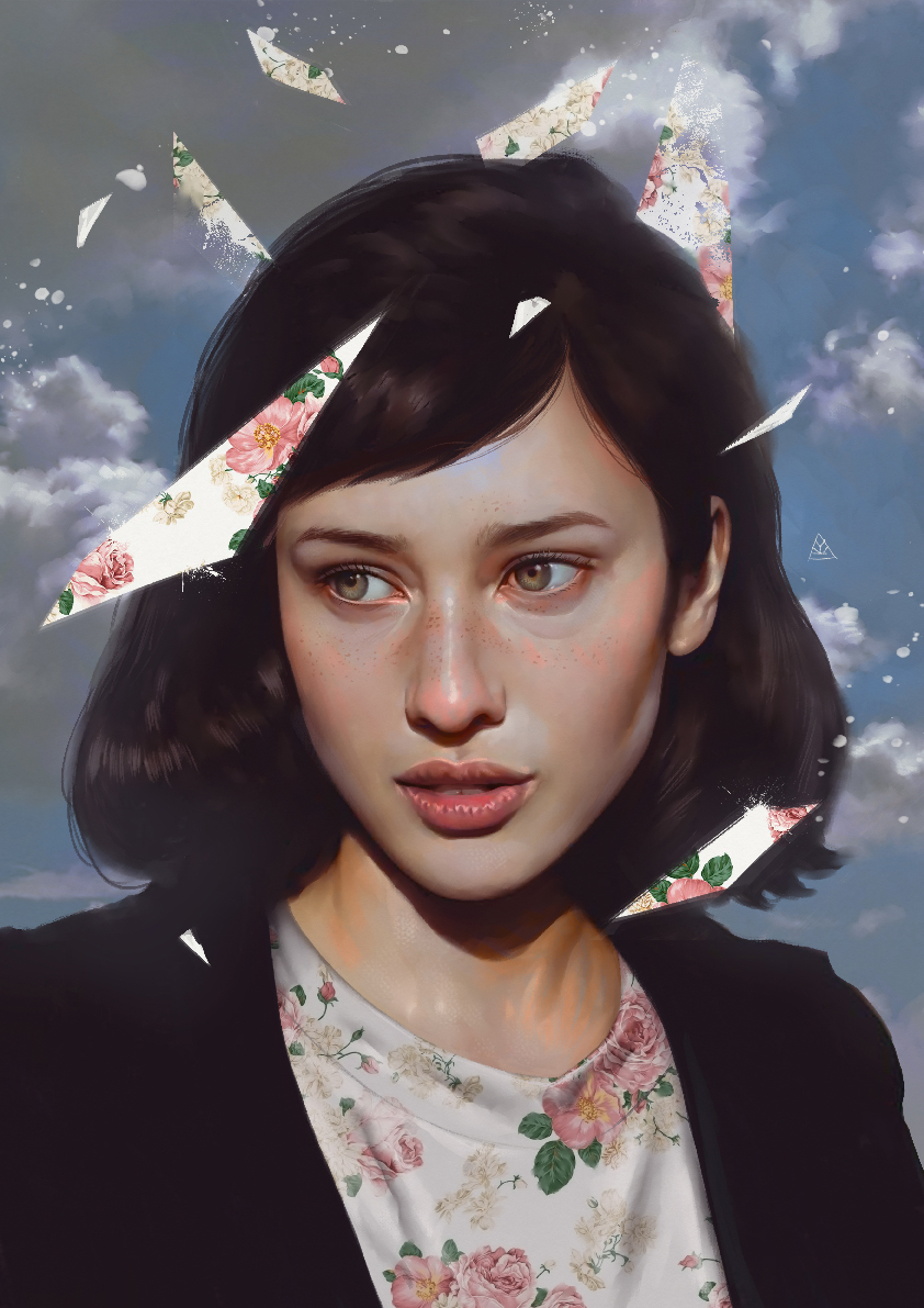 poster portrait faces fantasy girl dream