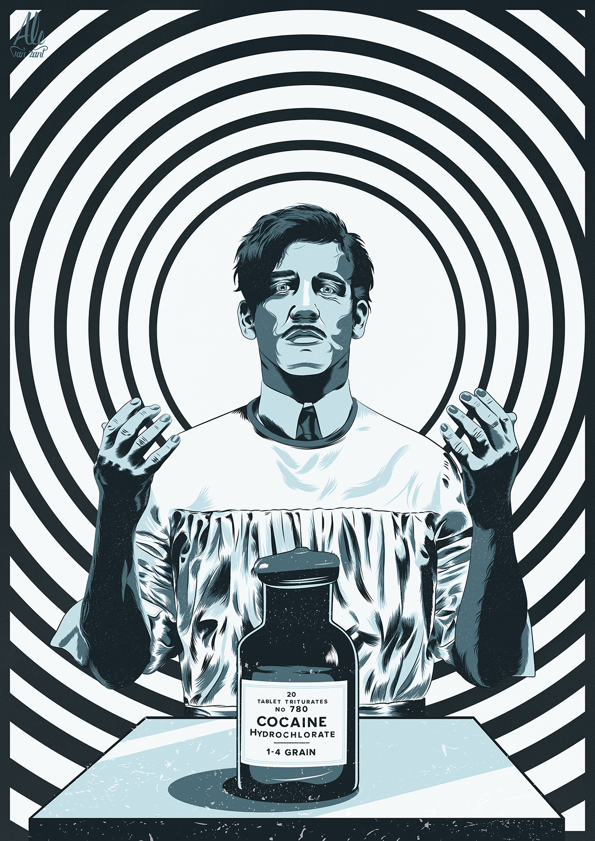 The Knick fanart Clive Owen Illustrator wacom tv medicine vector poster frame
