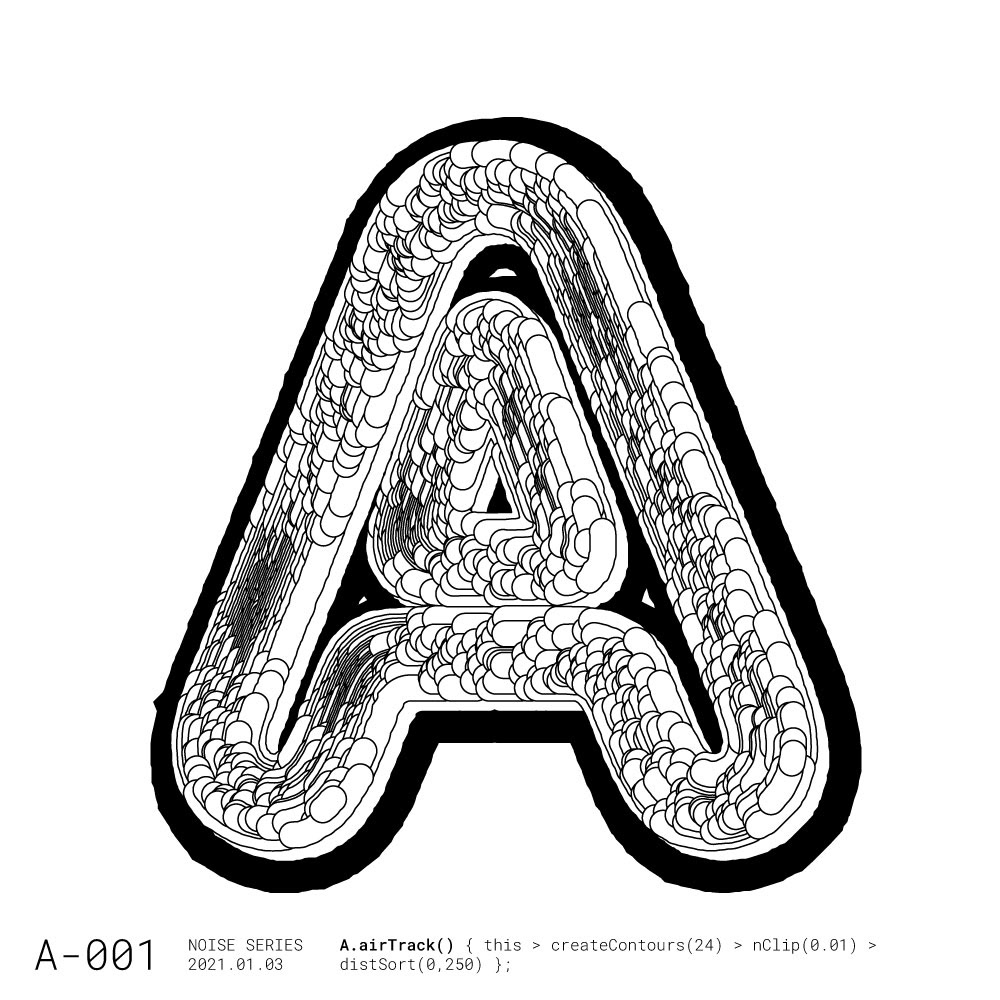 generative typography, type, processing, creative code, animation, a study, graphic design A-001