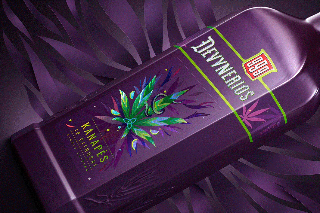 alcohol holographic Label Labeldesign Lithuanian mystical package packagedesign Packaging packagingdesign