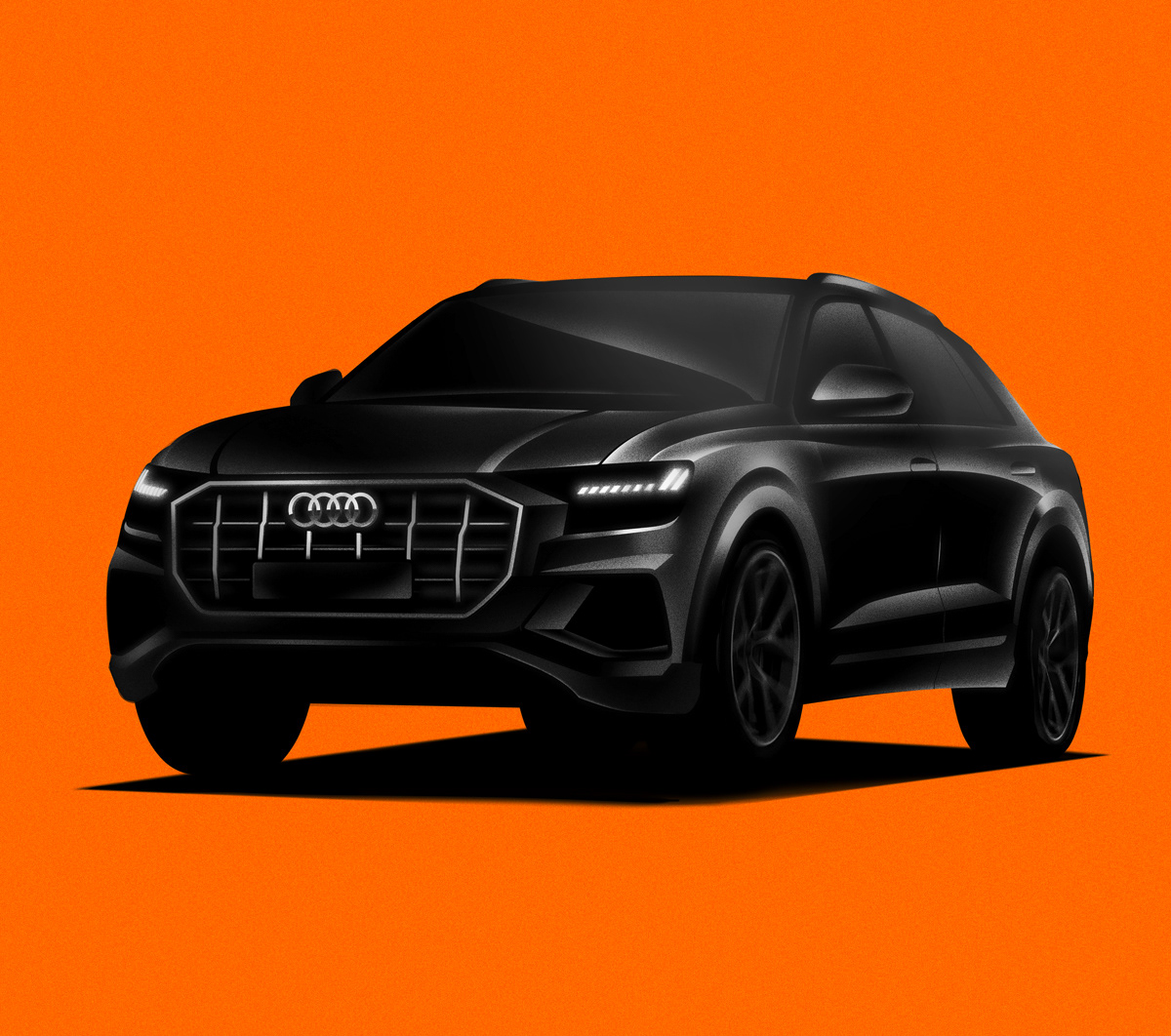 ILLUSTRATION  Audi q8 car AUTOMOTION art direction 