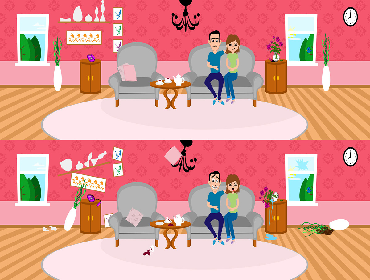 sweety heaven promo characters expressions kids parents living room storyboard