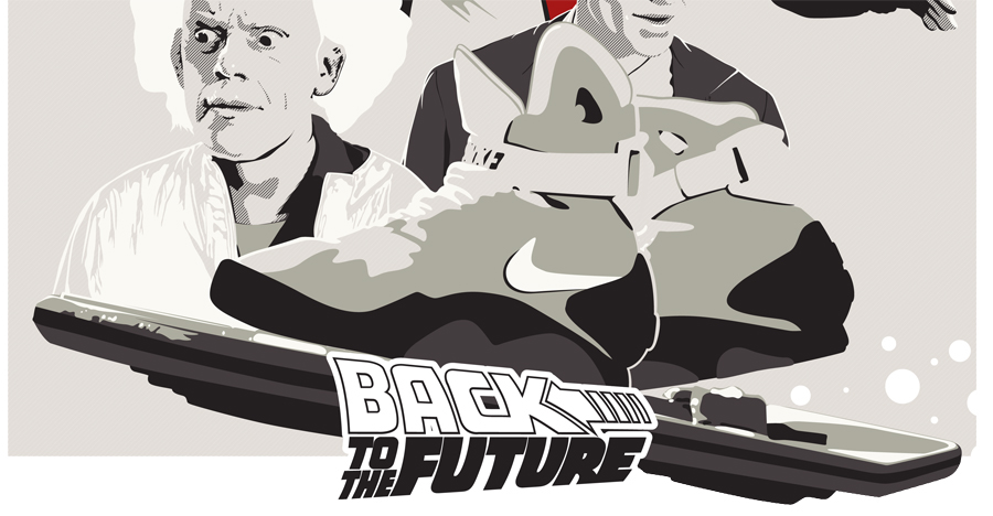 back to the future Marty Mcfly movie poster lean13 DeLorean 80s Retro vintage