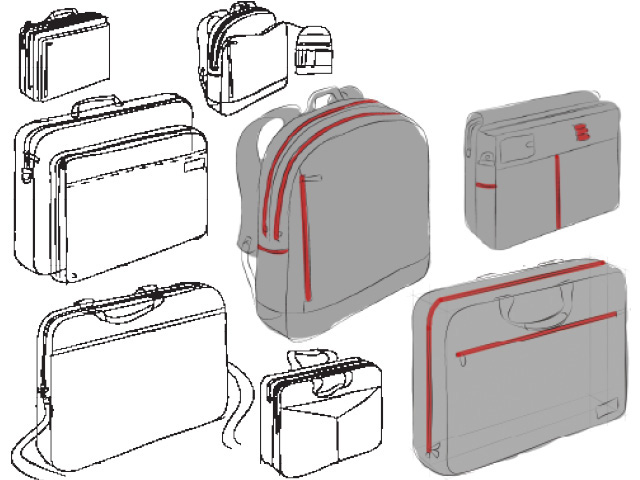 soft goods  laptop case  manufactured product  nylon goods  backpack design  bag design  case design laptop case