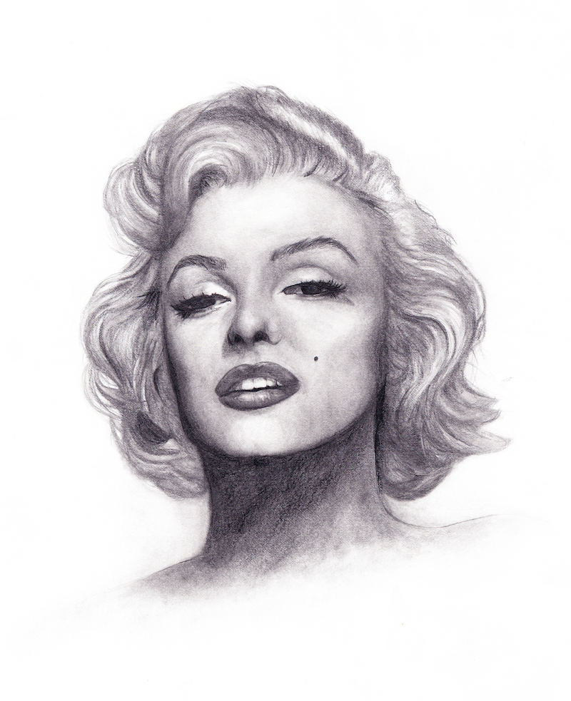 Marilyn Monroe sketch graphite pencil