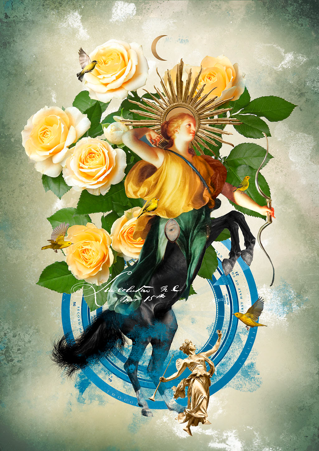 animals art Astrology collage Digital Art  Flowers Horoscope ILLUSTRATION  Paintings zodiac