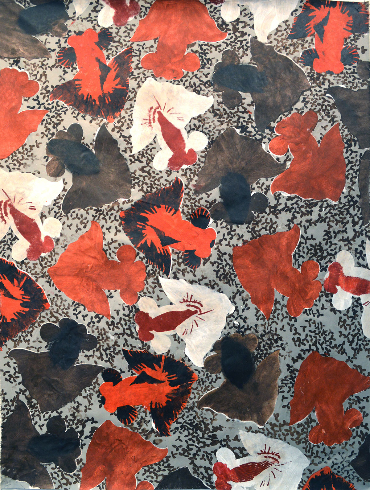 Textiles risd pattern pattern design  goldfish Alyssa Colon watercolor Collection fabric fish