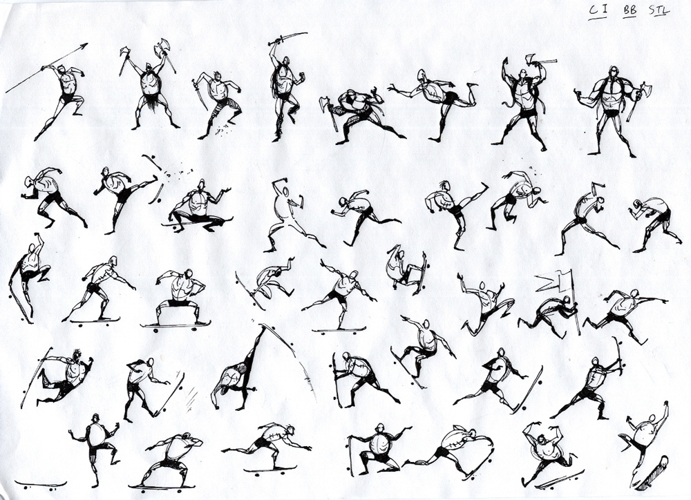 animation gesture drawings thumbnails