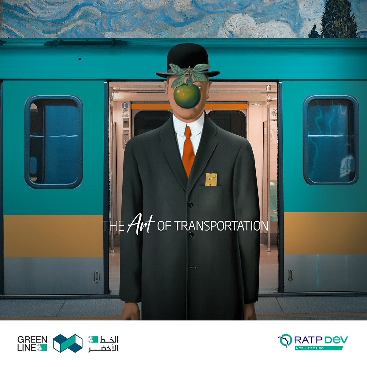 art artwork digital metro paint portrait trasportation van gogh visual design