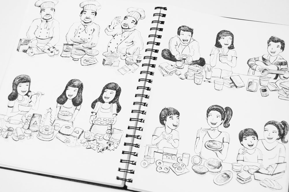 calendar design Indofood design graphicdesign calendar sketch sketchbook