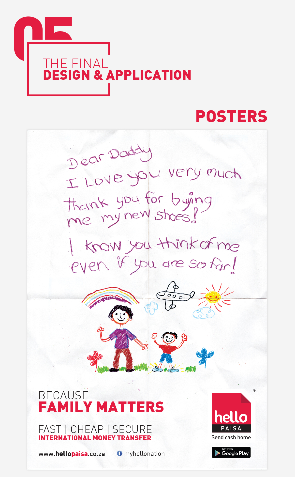 hello paisa international money transfers marketing campaign Emotional children child letter letter marketing   Pastels hand drawn emotion migrant story south africa africa