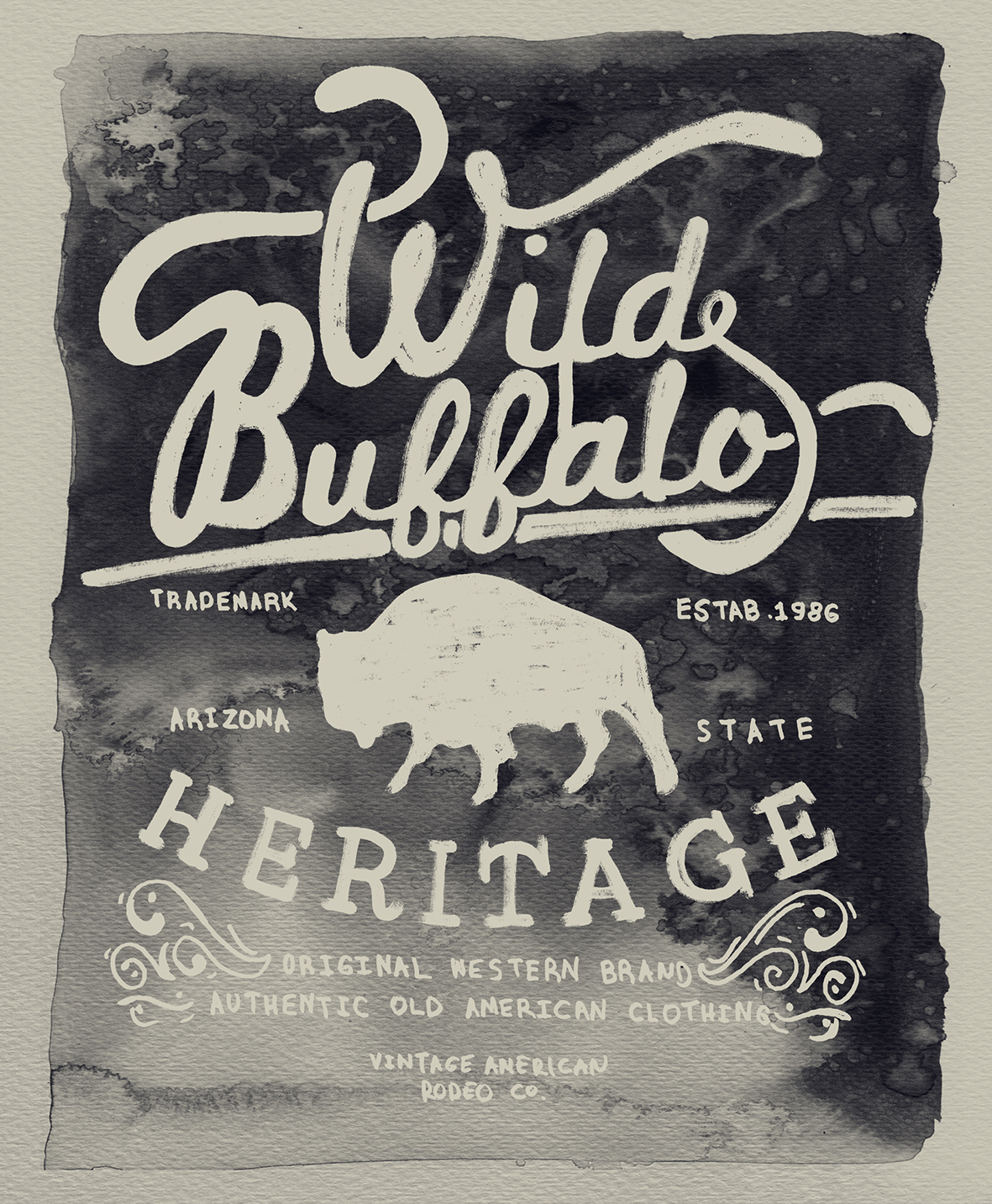 western vintage Label american redrocks Colorado texas Native cow cowboy rodeo