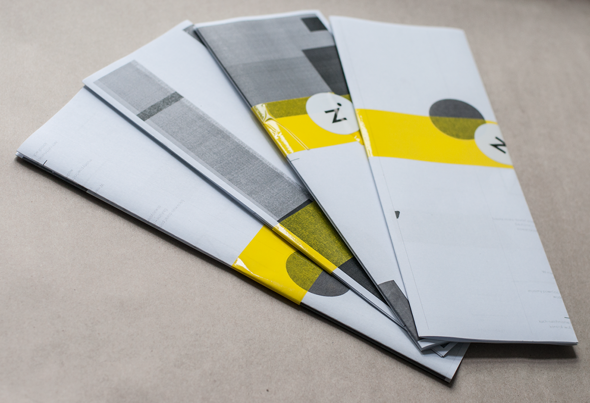 Zin magazine editorial print ksero copy tape yellow poster geometric bauhaus logo dyploma geometria fanzine