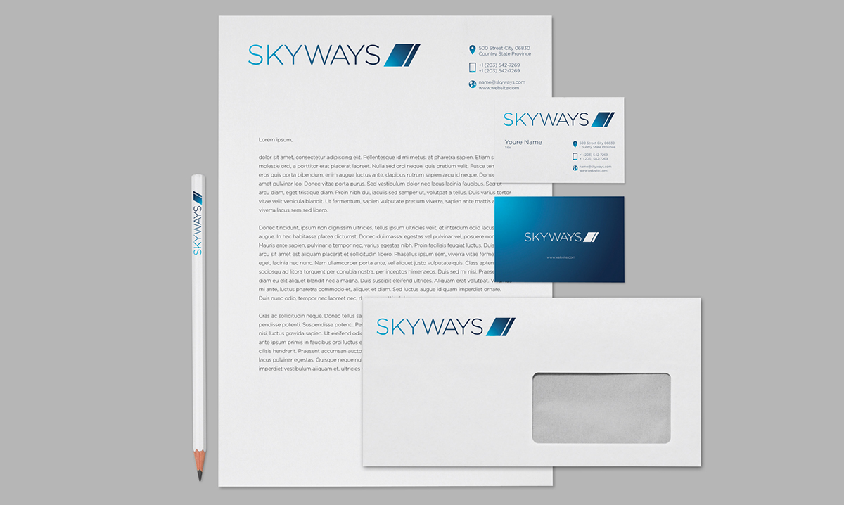logo Logotype identity visual design graphic brand promo Airways plane Airlines stationary Stationery