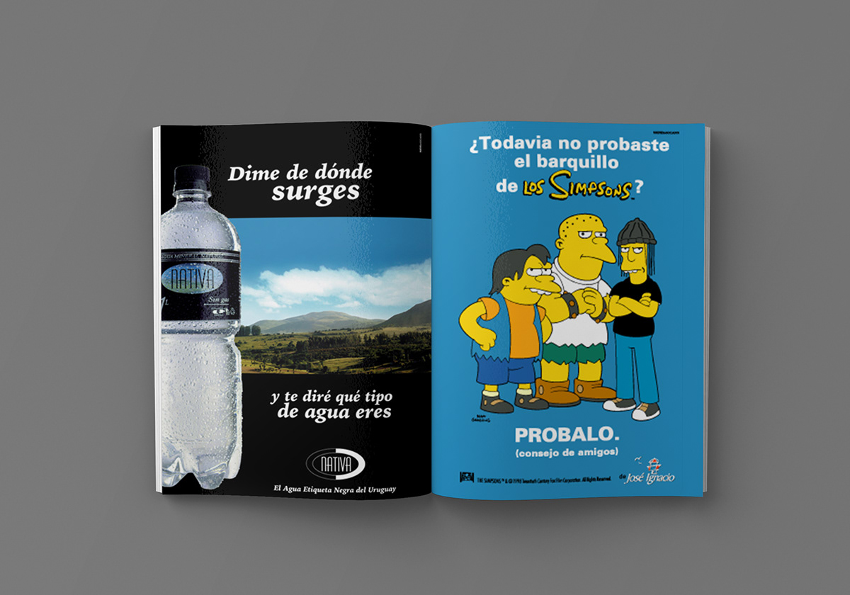 ads magazine flyer poster posters demos uruguay water mineral Clothing Candy cookies desert