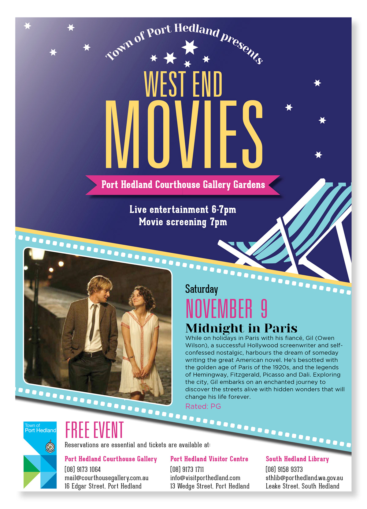 Outdoor Movies Free Event poster Community Event