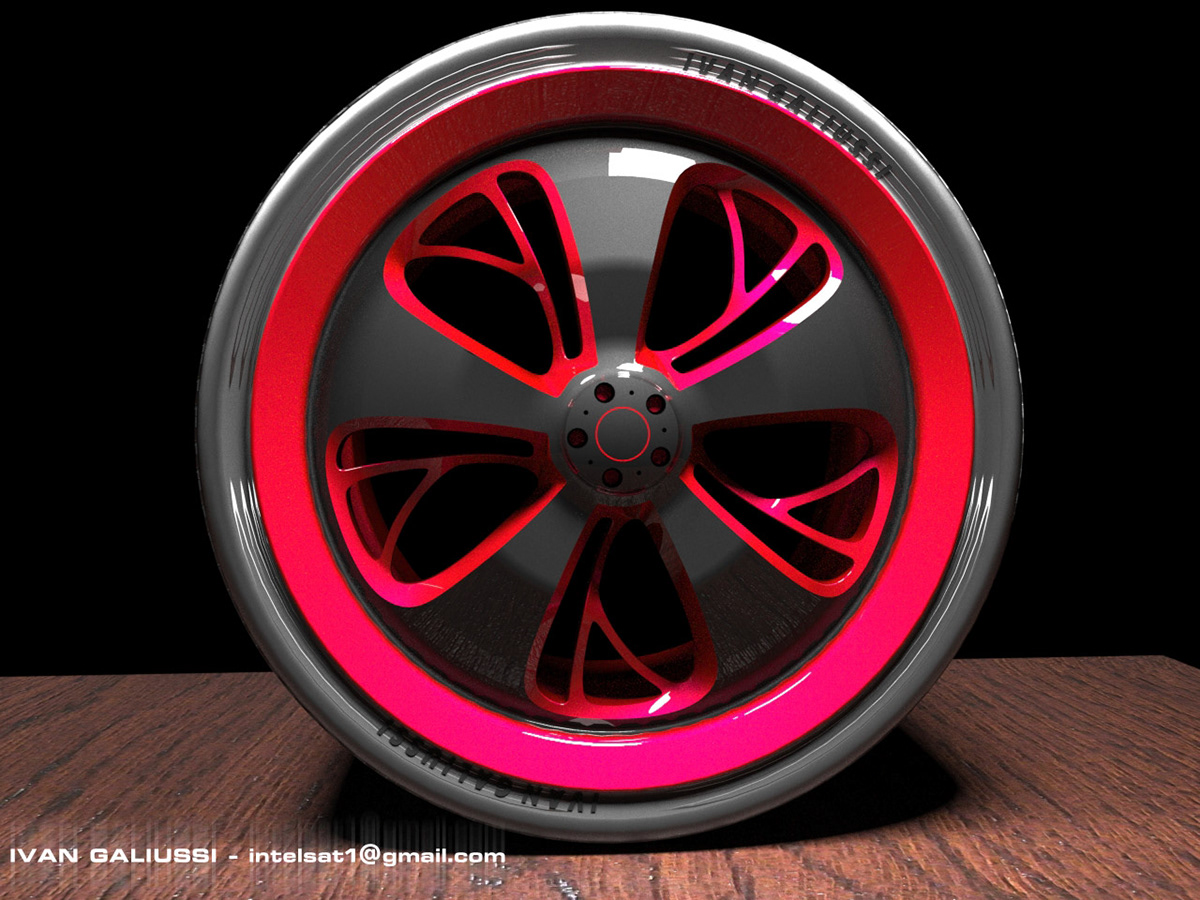 3D Render visualization wheel