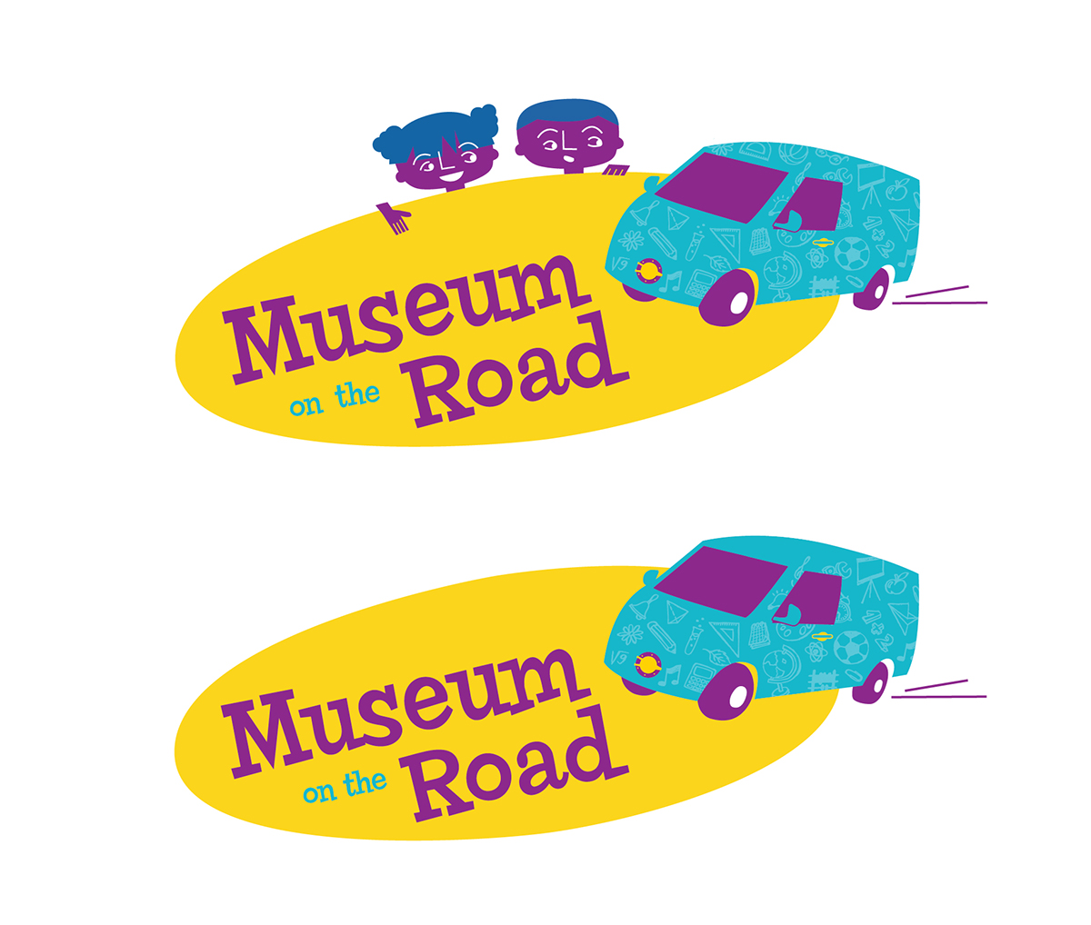 children museum graphics ticket Signage logo internship