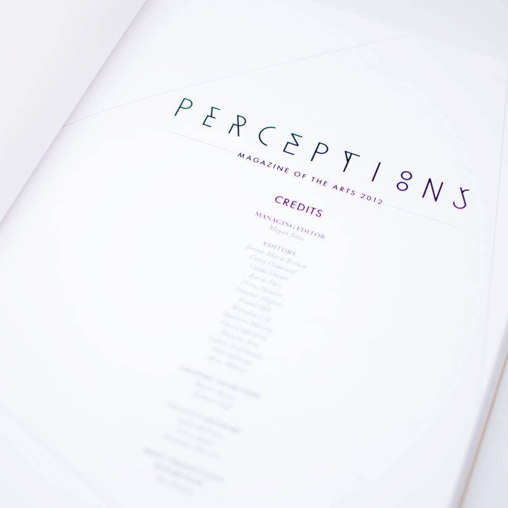 perceptions MHCC Integrated Media magazine Custom Lettering custom font book design neons cutout art Poetry  design