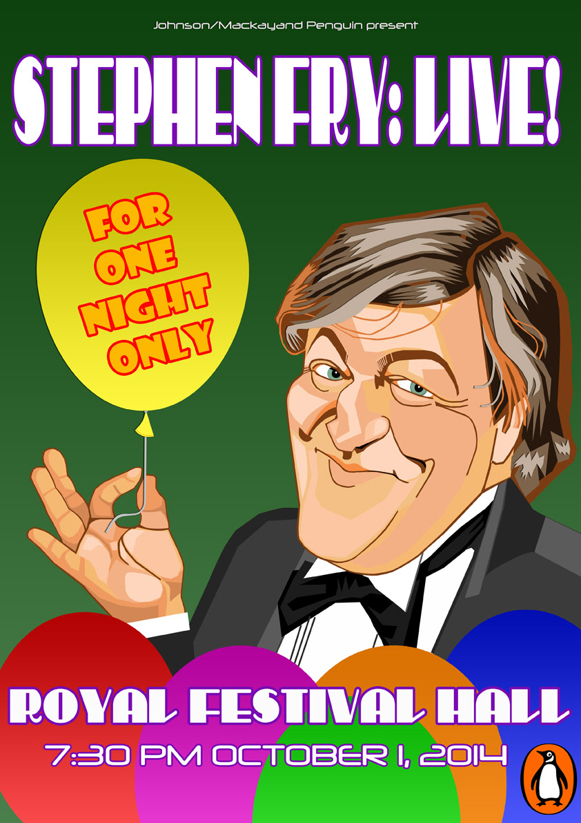 poster caricature   stephen fry Performance vector comedy 
