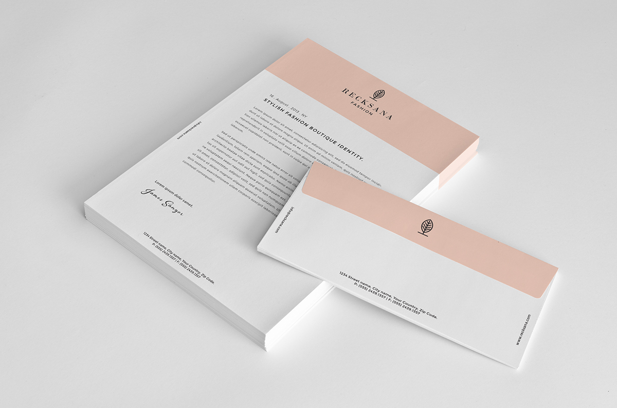 Stationery identity branding  Fashion  editorial Media Kit modern idenity fashion brand