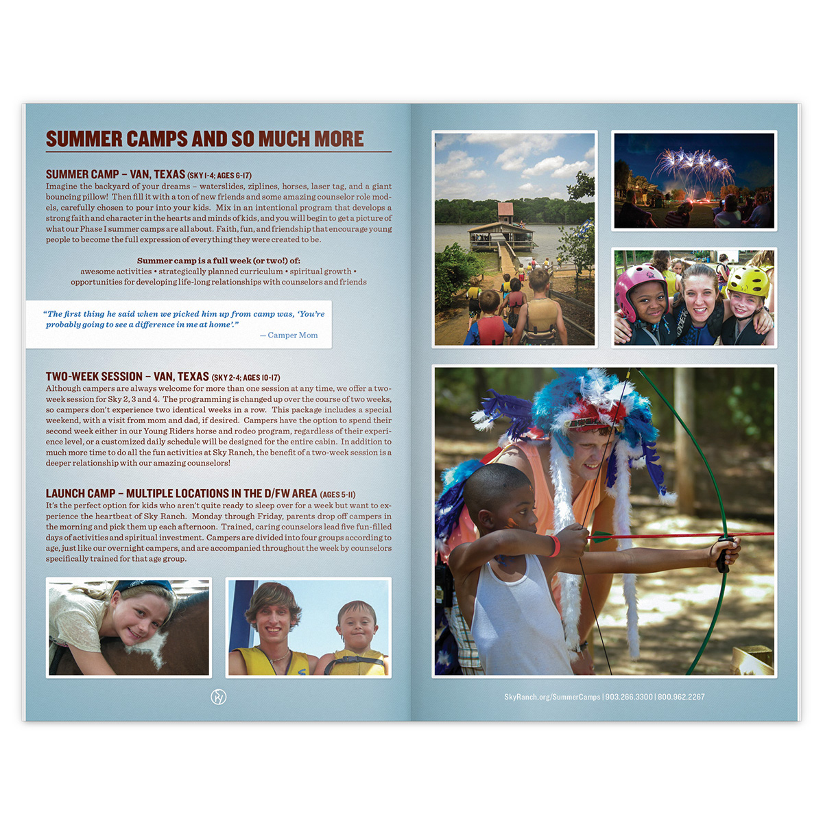 Booklet camp brochure summer camp