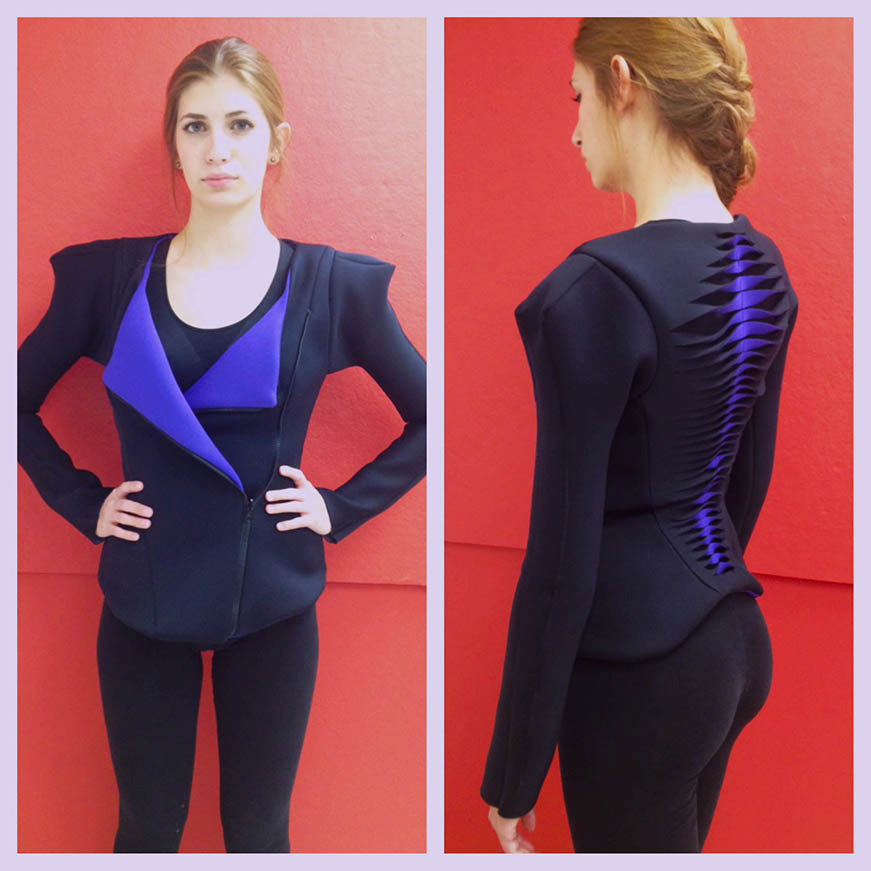 neoprene Body-con structure Architectonic geometric fashion design Color Pop activewear Performance Performance Fabric non-conventional model Collection Watersports wetsuit