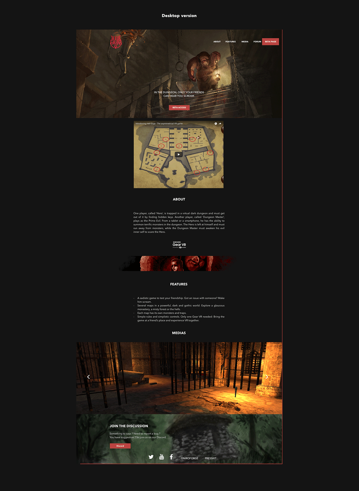 video game vr Web onepage horror black red ILLUSTRATION  Responsive
