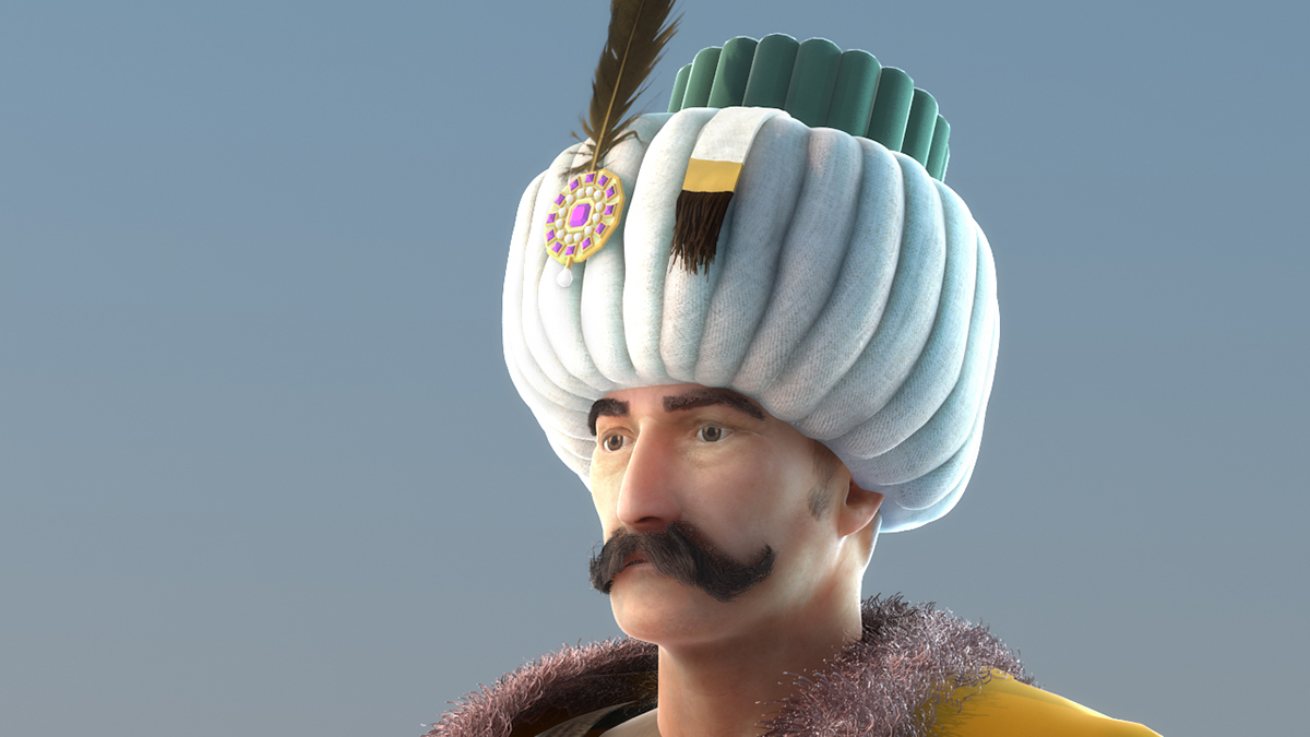 3D ottoman turkish characters Hero Osmanli historical tarihi belgesel Documentary  3D model